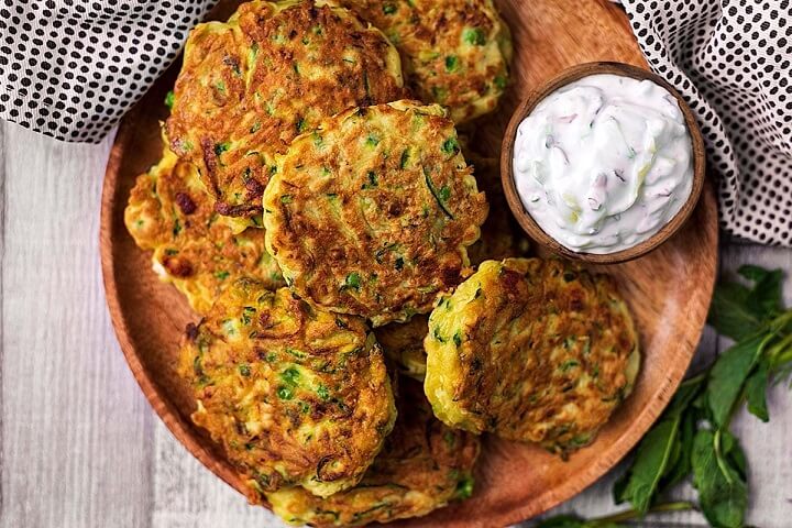 Freeze Courgette Fritters